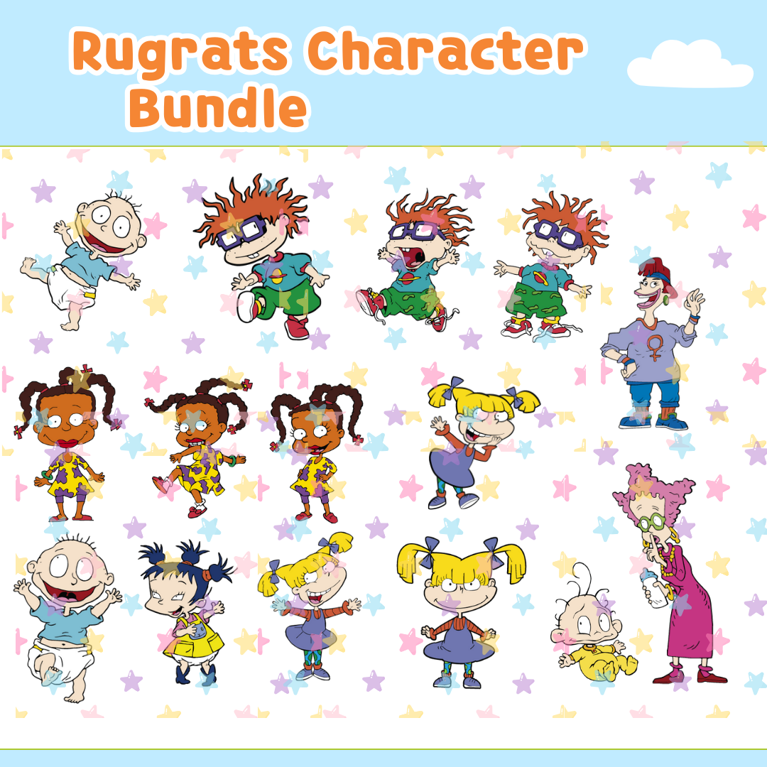 Just a 90's Mama Raising Her Rugrats | Rugrats Themed Design Bundle | SVG PNG DXF EPS Format