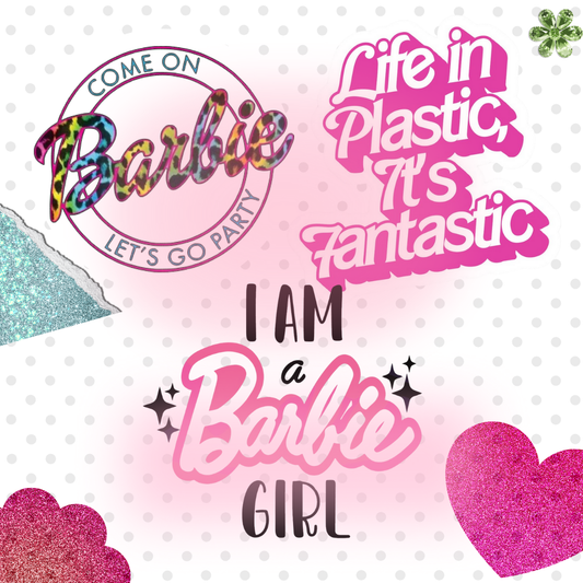 "Barbie-Inspired Sublimation Bundle | High-Quality JPG & PNG Files | Perfect for Custom Apparel & Crafts"