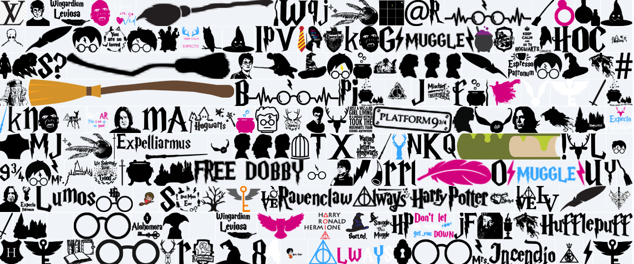 Harry Potter PNG Bundle | 100+ Magical Designs | macOS Compatible Files | Digital Download for Crafts, T-Shirts, Stickers, and More