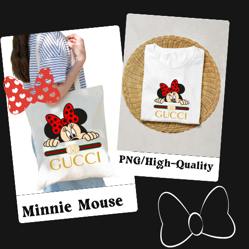 Minnie Mouse x Gucci Mashup Art - Digital Download PNG